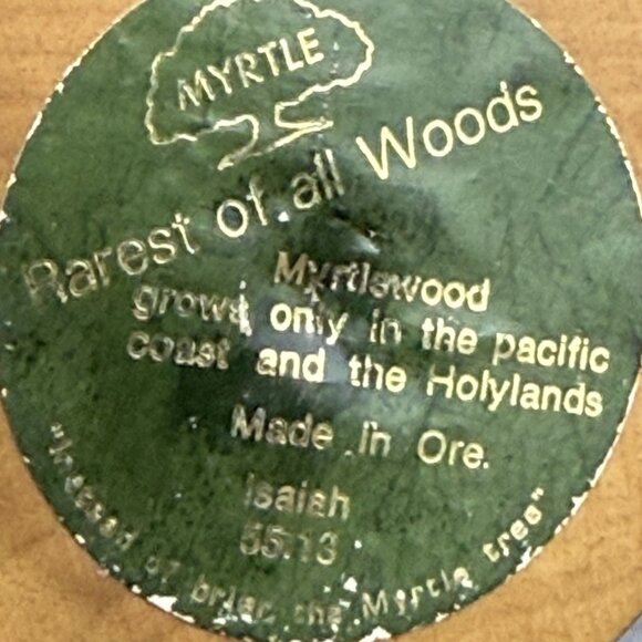 Oregon Myrtle Wood Christian Fish Greek IXOYE Sculpture Table Shelf Decor VTG - Picture 5 of 5